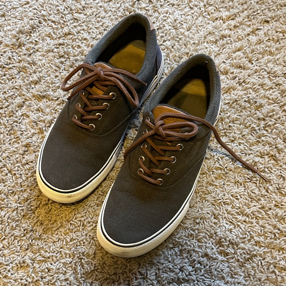 Sperry Men's Casual Canvas Lace-Up Sneakers - Brown